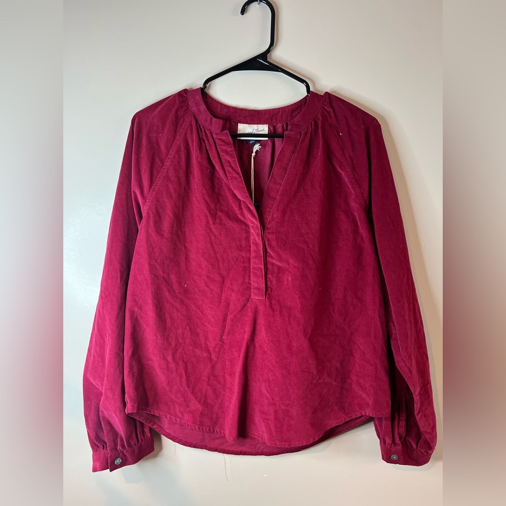 Universal Thread Burgundy Long Sleeve Blouse